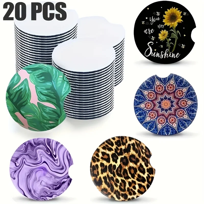 Coaster Sublimation Blank - Пустые подставки для автомобиля с сублимационной