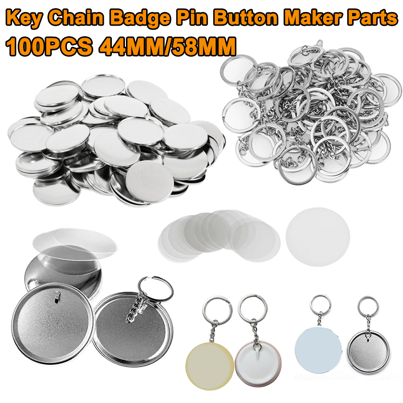 Button Badge Blank - 100 шт., 44 мм, 58 мм,