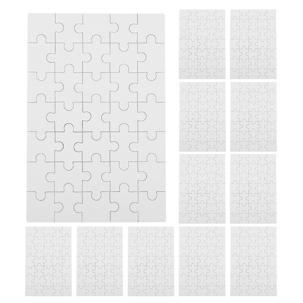 Puzzle Blank White - 12 шт. белых заготовок для сублимационных