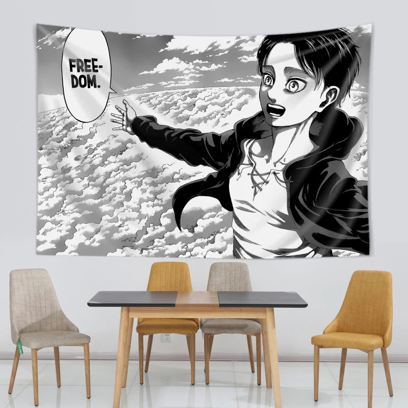 Canvas Wrap Ready - Эрен Йегер Свобода Манга Плакат Настенное