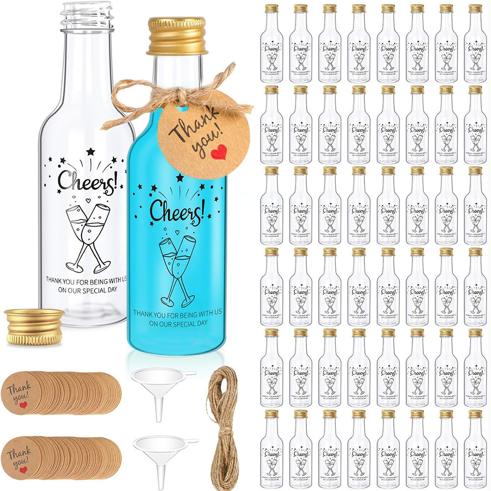 Water Bottle Blank - Набор из 50 мини-бутылок для алкоголя,