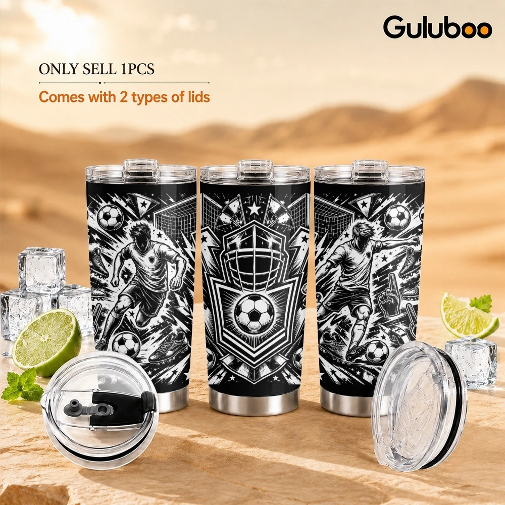 Tumbler 20Oz White - Черно-белые спортивные термосы-кружки 20 унций из