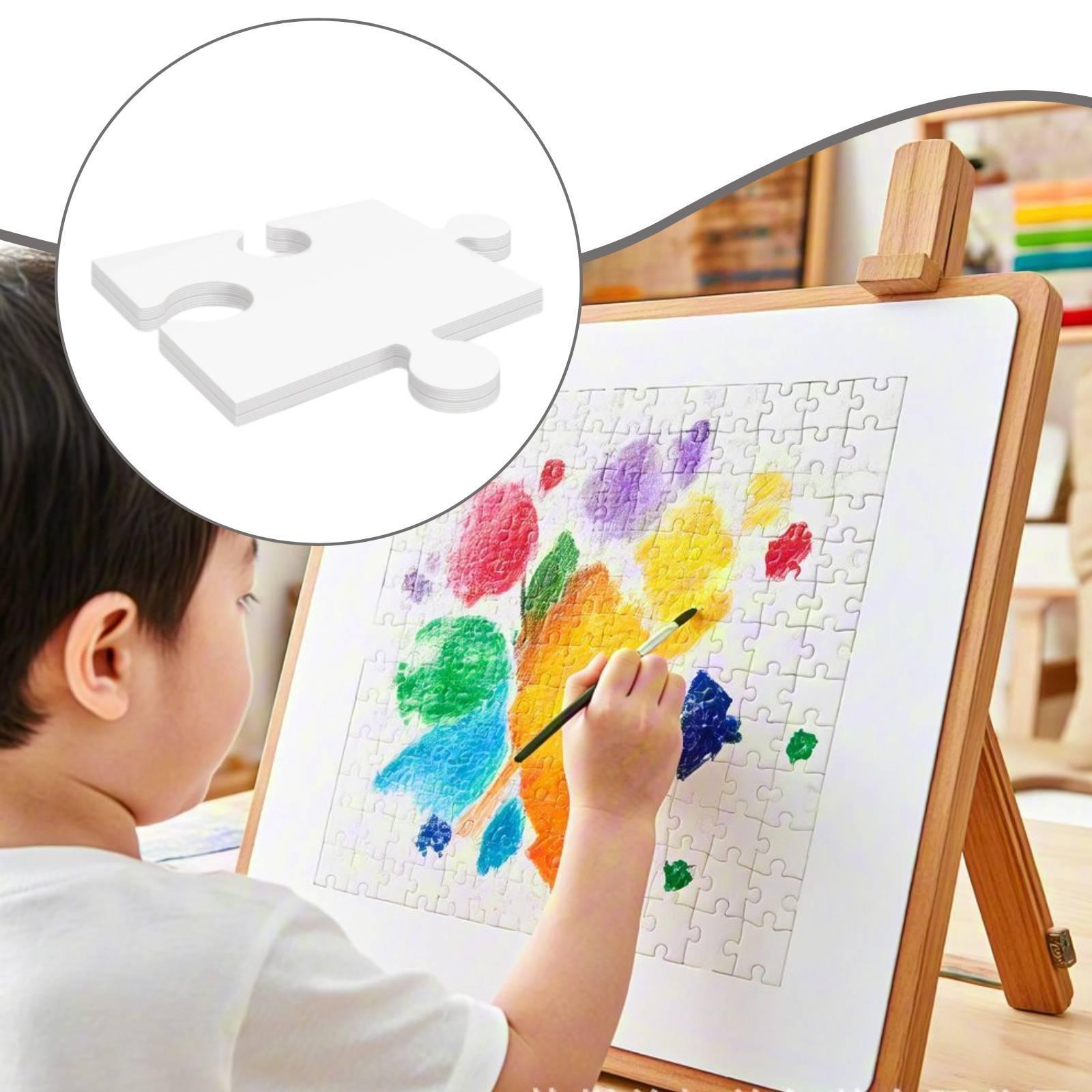Puzzle Blank White - 24 шт. белых картонных заготовок для