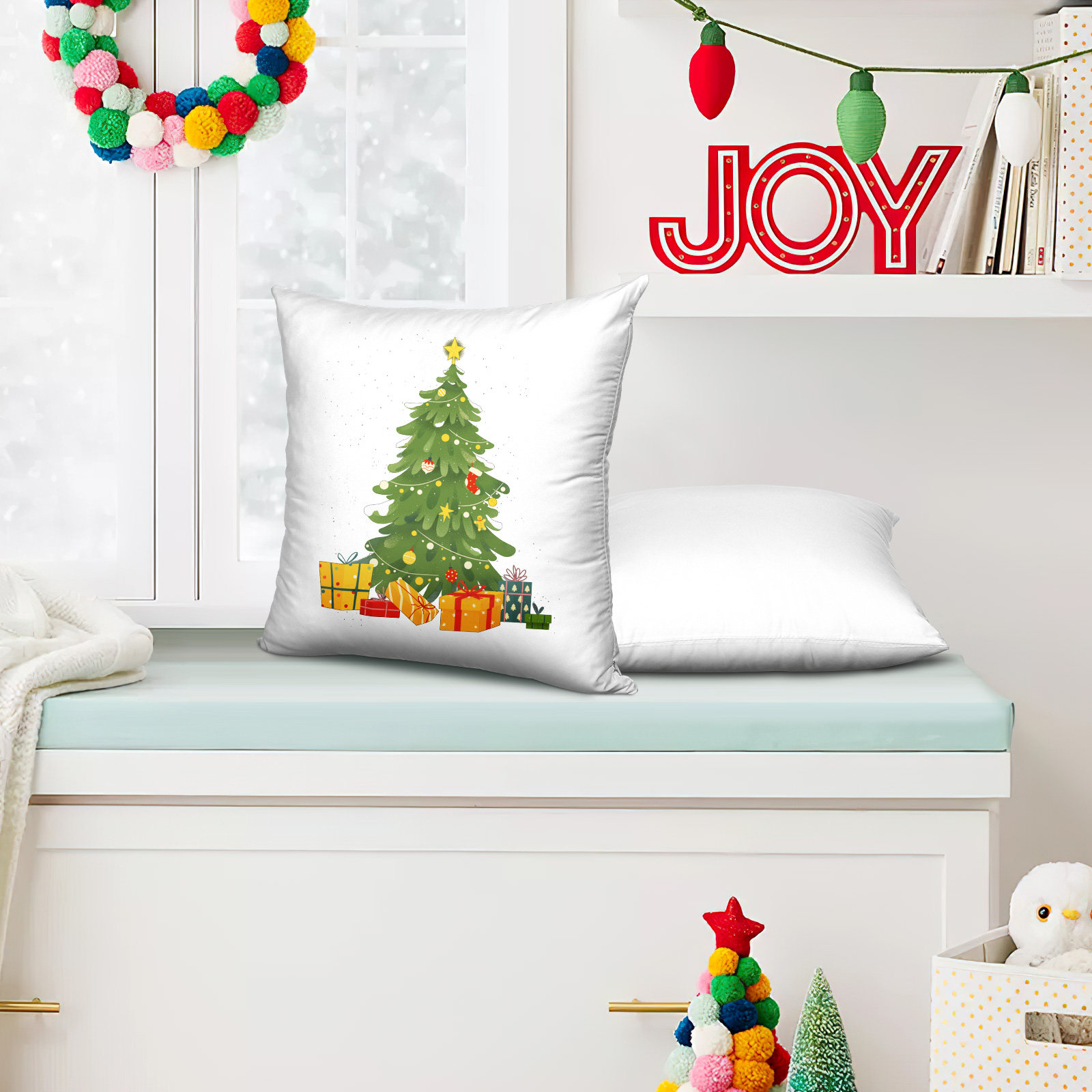 Pillow Cover Sublimation - Набор из 4 белых наволочек для