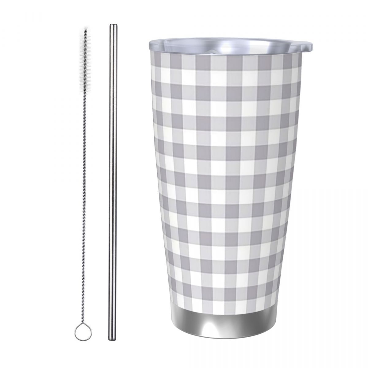 Tumbler 20Oz White - Серый и белый ситцевый стакан из
