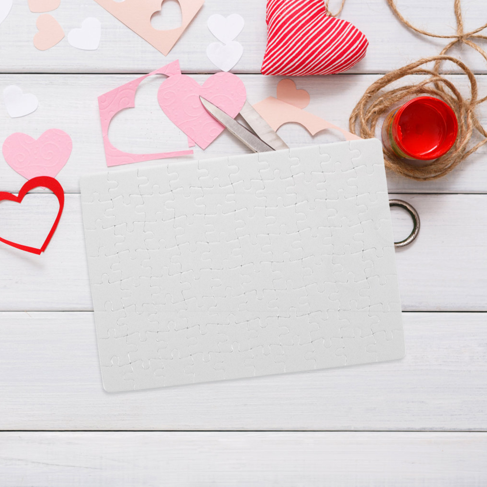 Puzzle Blank White - 4 листа заготовок для пазлов: креативная
