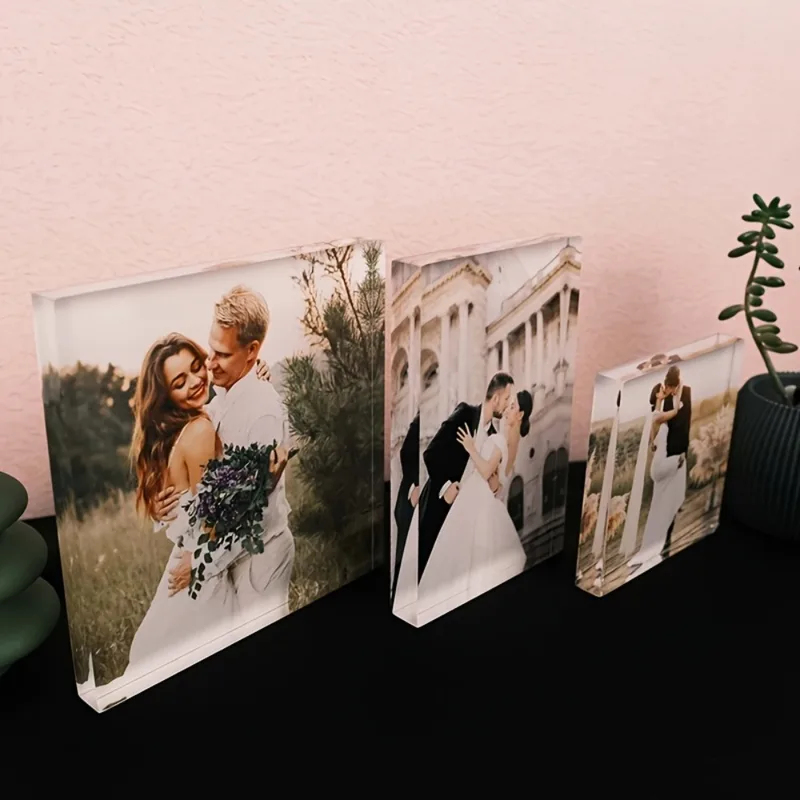 Photo Acrylic Block - Персонализированный акриловый фото-блок для годовщины -