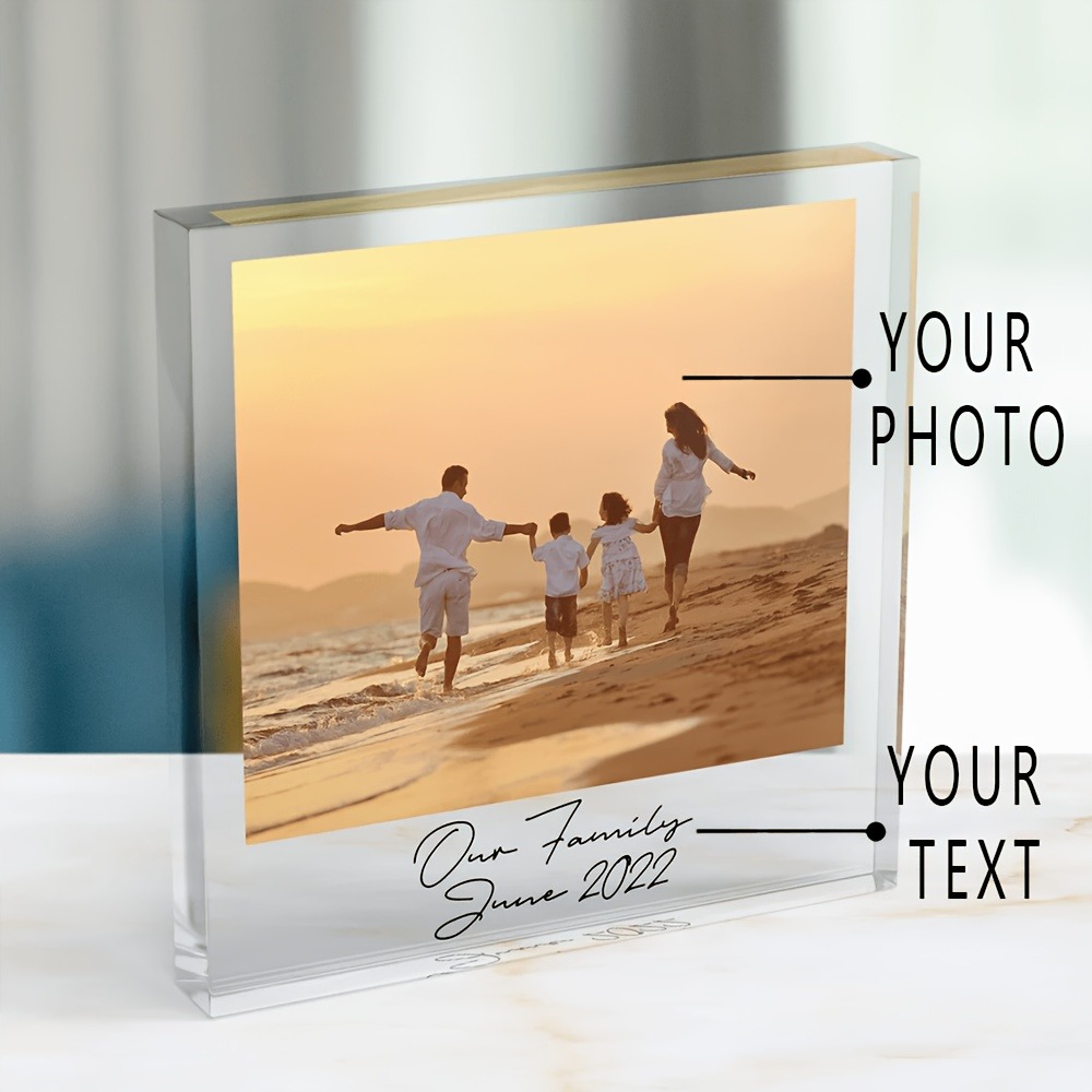 Photo Acrylic Block - Персонализированный семейный акриловый фотоблок, рамка с