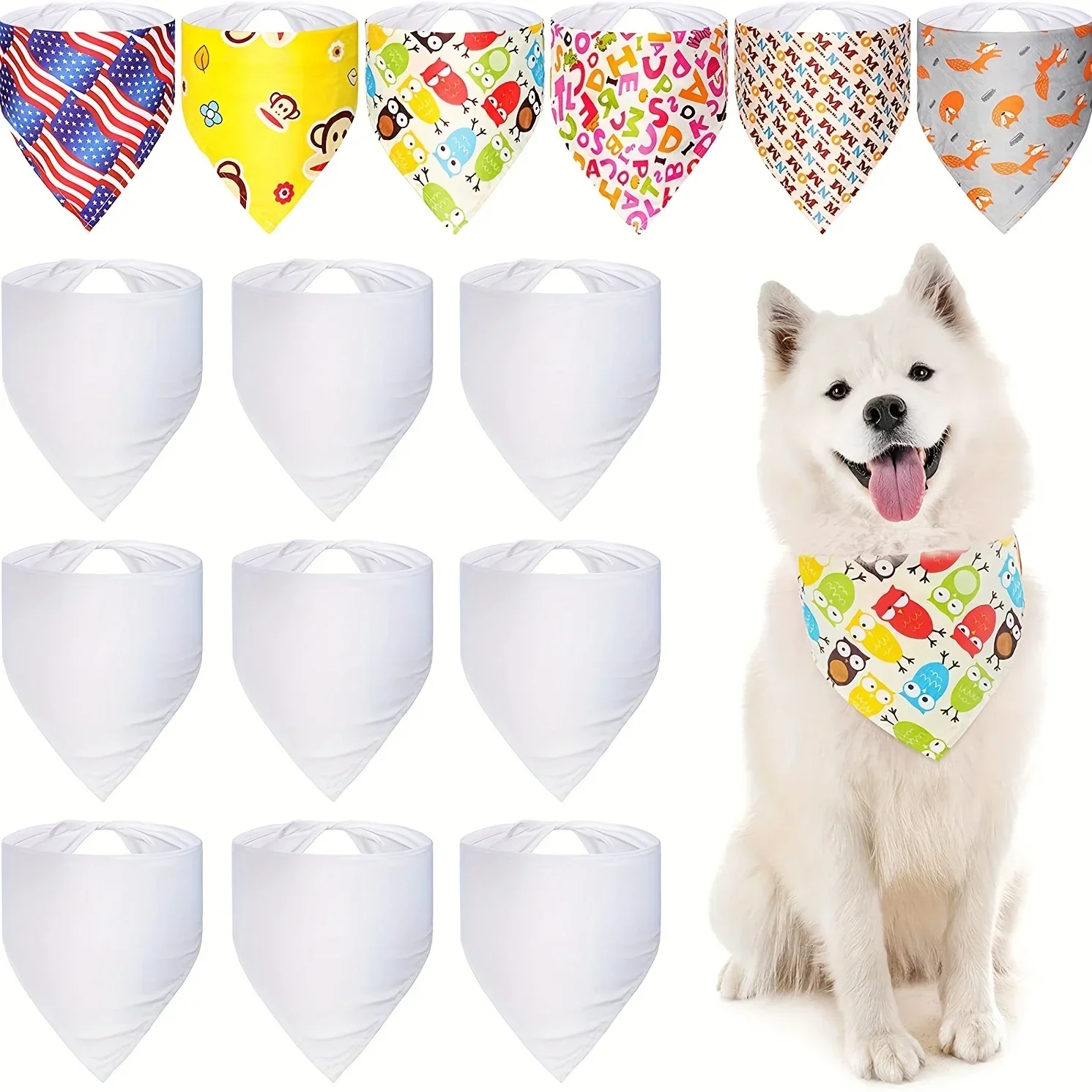 30 шт. белые полиэстеровые пус – обзор и цена Bandana Blank White