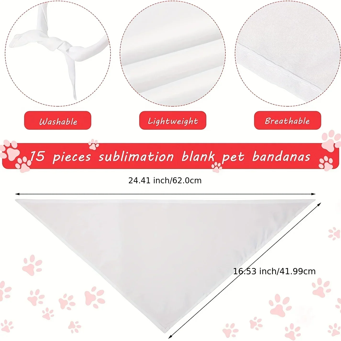 30 шт. белые полиэстеровые пус – обзор и цена Bandana Blank White