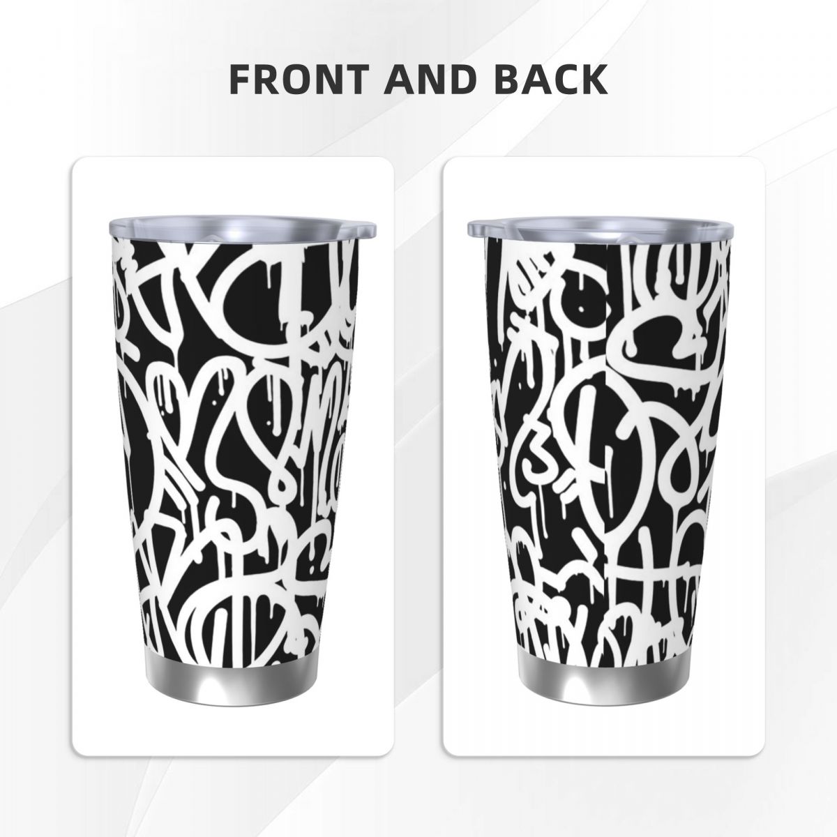 Черно-белый стакан из нержавею – обзор и цена Tumbler 20Oz White