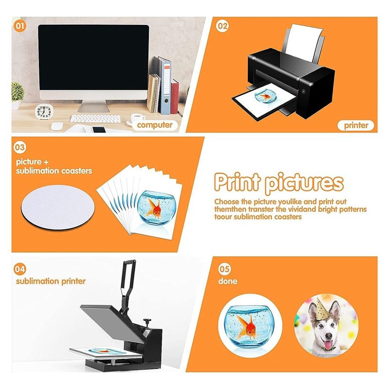 AB46-Заготовки для сублимации: – обзор и цена Coaster Sublimation Blank