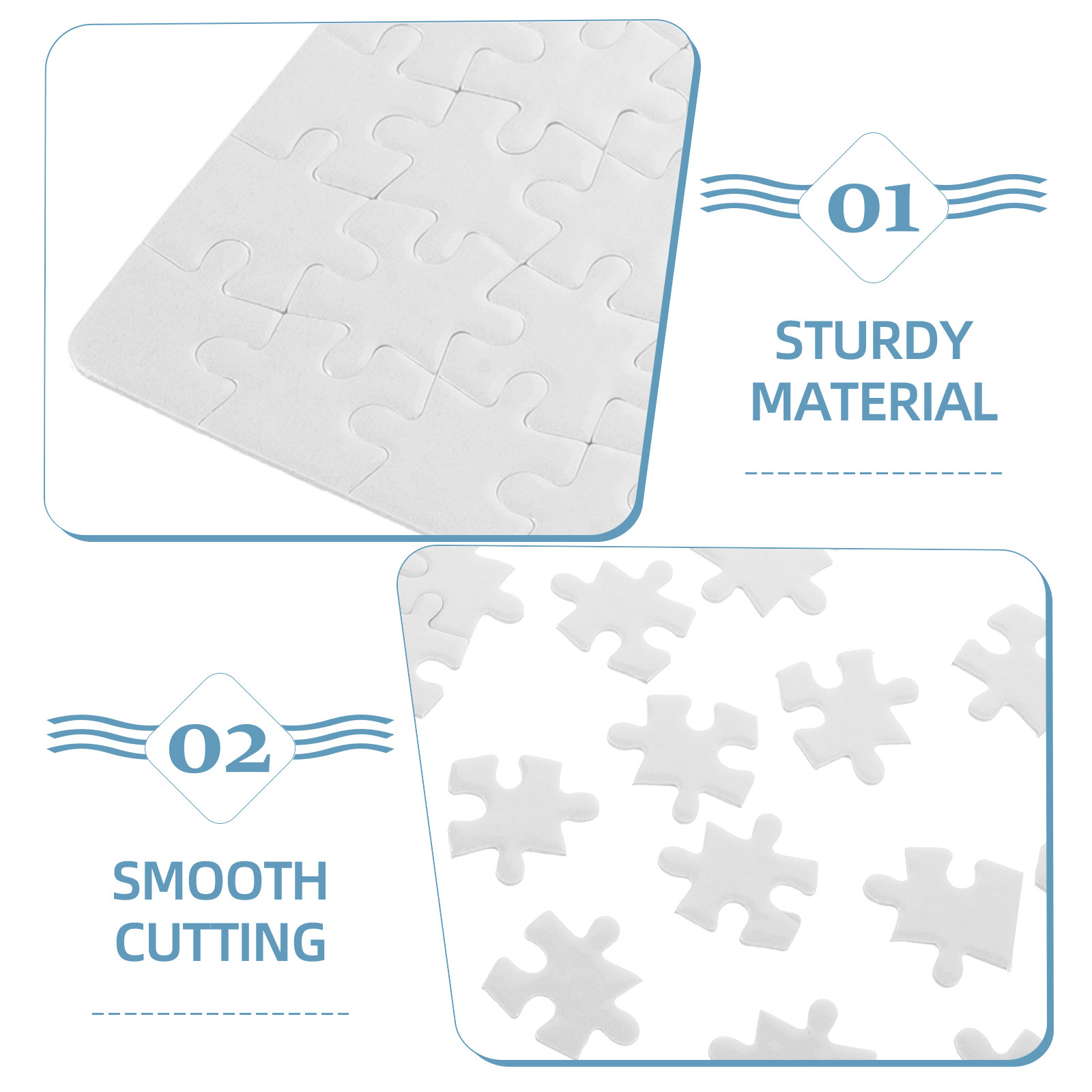4 листа заготовок для пазлов:  – обзор и цена Puzzle Blank White