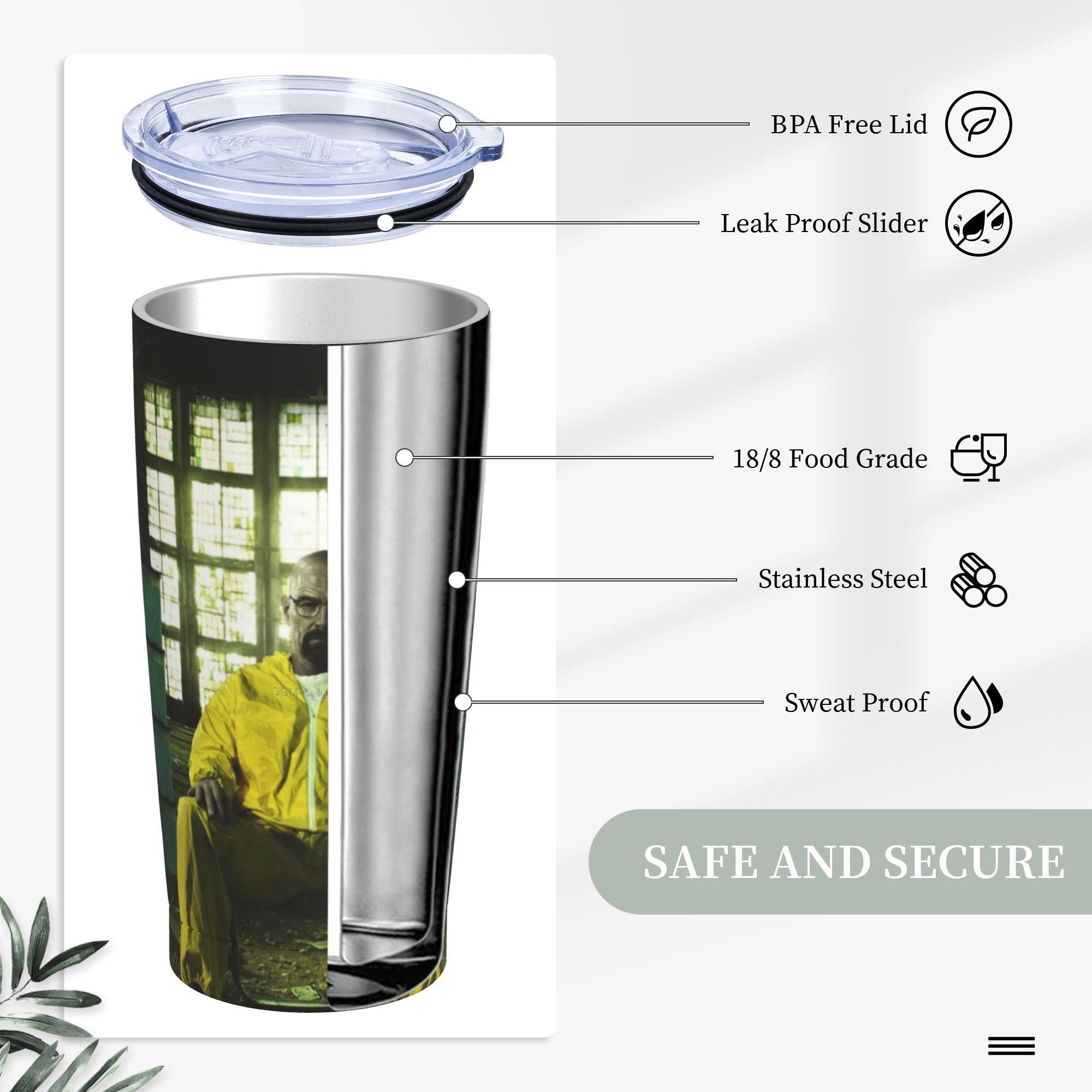 Термокружка Breaking Bad Уолте – обзор и цена Tumbler 20Oz White